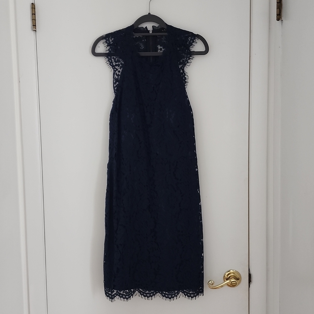 NWT Navy Blue Open Back Dress
